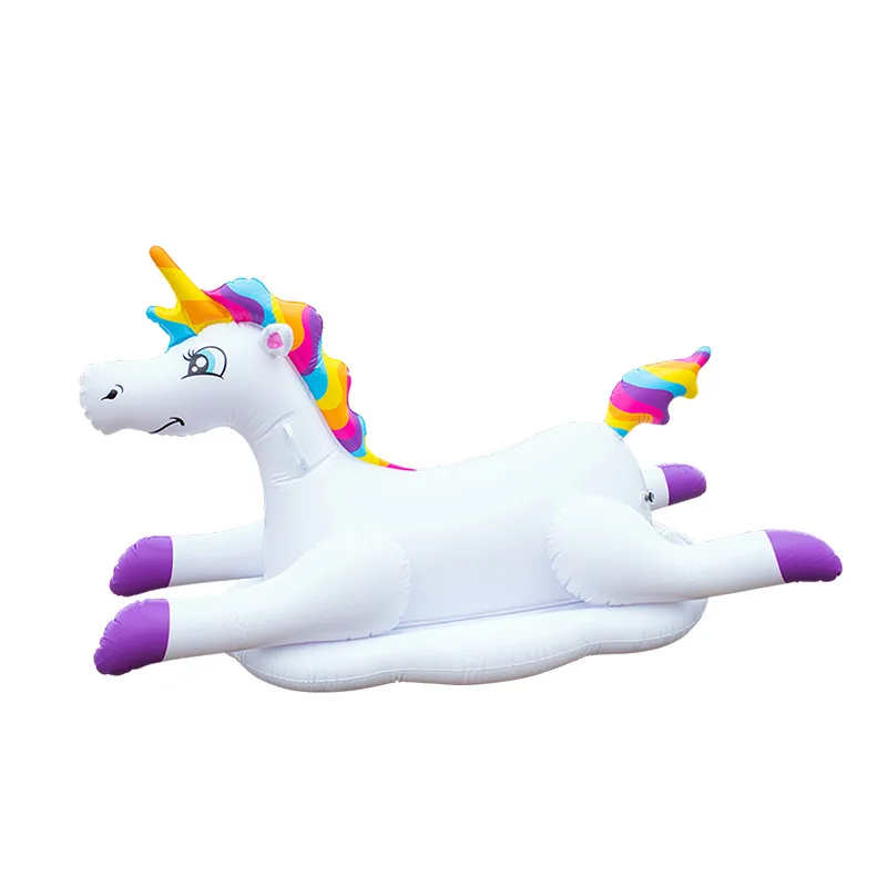 0.33MM Thick 180*100*100cm Unicorn Mount Pvc Inflatable Color Horse Floating Bed Adult Children Inflatable Water Swimming Mount