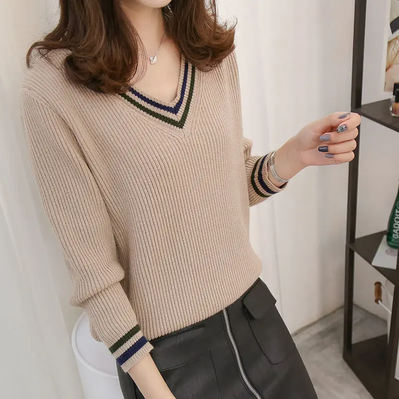 

2020 Winter Pullover Sweater Women Knitted Tops Plus Size Casual Long Sleeve Female Solid Sweaters Pullovers