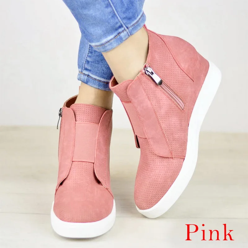 MoneRffi г., зимние ботинки на платформе женские ботинки очень теплая зимняя повседневная обувь женские ковбойские ботильоны для женщин 11 видов цветов - Цвет: pink