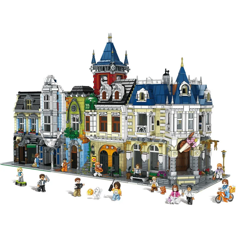 

FGHGF 34CM 4030PCS Creator MOC Citys Stree View Series Corner Mall Building Blocks DIY Bricks Sets for Children Kids Toys Gifts