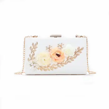 

Luxury PU Leather Clutch Shoulder Cross-body Bag Small Clutch Chain Women's Gift Purse Party Bag Evening bags Pearl Drill NEW