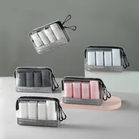 6 teile/satz Recycelbar Reise Abfüllung Set Tragbare Farbe Lotion Creme Shampoo Leere Container TPU Waschen Tasche
