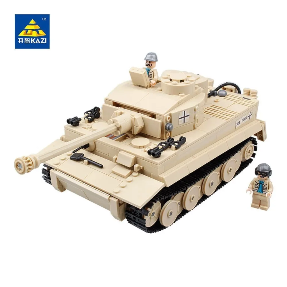  995Pcs German King Tiger Tank Building Blocks Sets LegoINGs Military Technic WW2 Army Soldiers Jugu