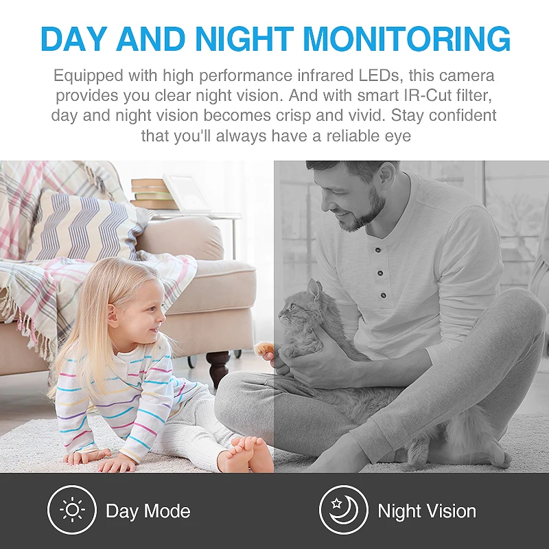  FREDI 1080P Kitty Cloud IP Camera Intelligent Auto Tracking CCTV Camera Home Security Wireless Netw - 32984835332