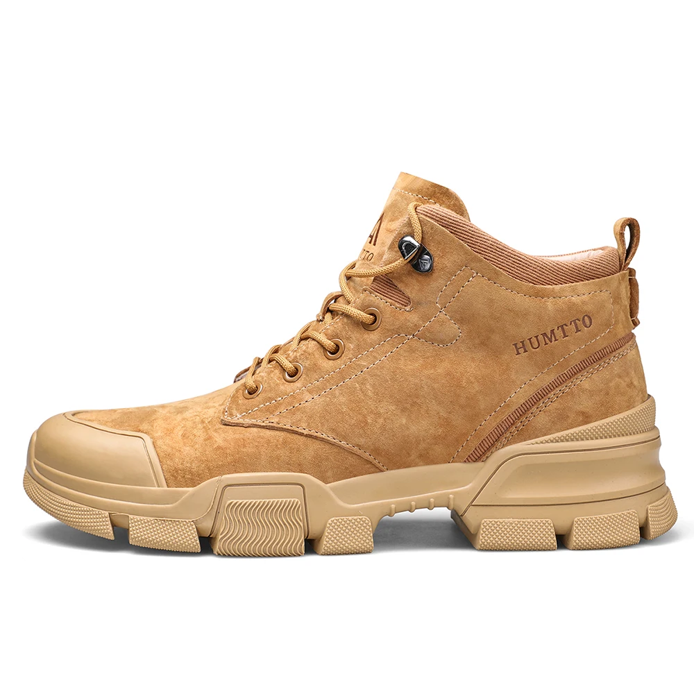 HUMTTO Men's Leather Outdoor Hiking Trekking Hunting Boots Sneakers Shoes For Men Sport Climbing Mountain Boots Shoes Man