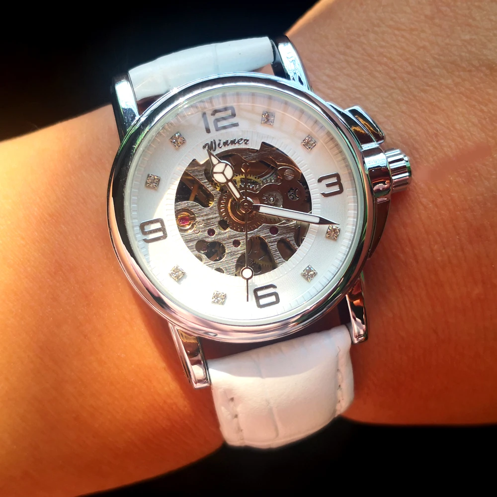 Transparent-Case Mechanical-Watches Skeleton Automatic Women Ladies Luxury New Waterproof