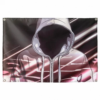 

Metal Music Stickers Rock Hip Hop Reggae Poster Four Holes Banners Wall Flags Tapestry Cloth Art Bar Cafe Hotel Decor y8