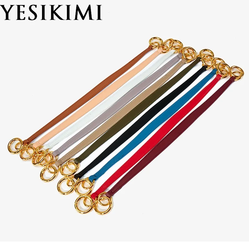 

Genuine Leather 48.5CM Replacement Shoulder Bag Straps Bag Accessories Gold hook Bag Handles