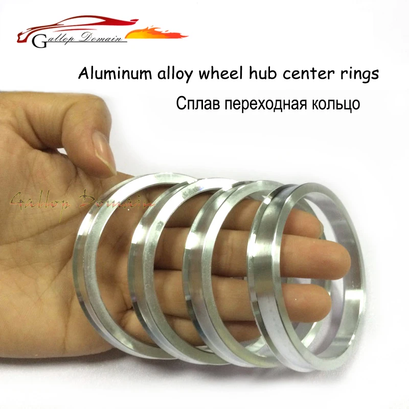 4 шт. центриковые кольца для ступицы из алюминиевого сплава для автомобильных колес, центральный воротник 66,6-57,1 мм для AUDI