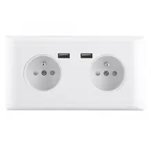 Силовая розетка steckdose многофункциональная вилка ЕС настенная штепсельная розетка питания с двойным usb-портом для зарядки телефона 250V prise
