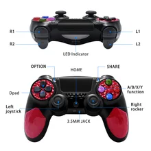 

DATA FROG Bluetooth compatible wireless game controller for PS4 console PS5 style dual vibration gamepad for PC/Android phone