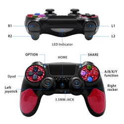 DATA FROG Bluetooth compatible wireless game controller for PS4 console PS5 style dual vibration gamepad for PC/Android phone DATA FROG Bluetooth compatible wireless game controller for PS4 console PS5 style dual vibration gamepad for PC/Android phone