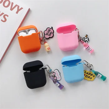 

Pendant Wine Bottle For AirPods 1 2 Case Cover For AirPod Luxury Etui Dust Guard Silicone Case For Apple Air Pods Case
