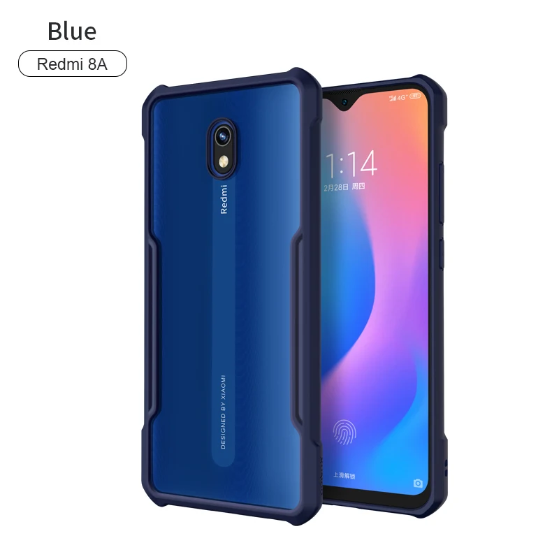 Blue Color Чехол для Redmi 8A, защита от ударов, подушка безопасности, бампер, задний Чехол, роскошный защитный чехол для телефона Xiaomi Redmi 8a 8 Global Cover - Цвет: Blue Color