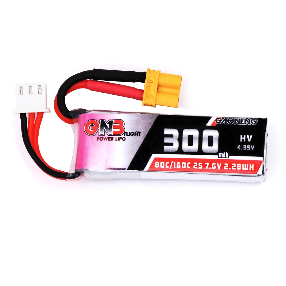 2/4 шт. Lipo батарея Gaoneng 7 6 В 300 мАч 80C/160C 2S HV 4 35 V XT30 для микро RC FPV Racing Cine Whoop BetaFPV Drone
