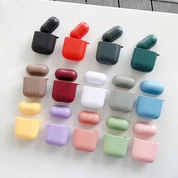 

Case For airpods 1/2 Case Silicon shell luxury Simple Non-slip pattern case funda For Apple air pods 2 Wireless Earphone Cover