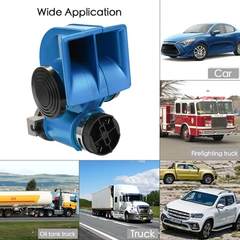 

Auto Twin Dual Tone Compact Air Loud Horn 12V 150dB Compressor Truck Car
