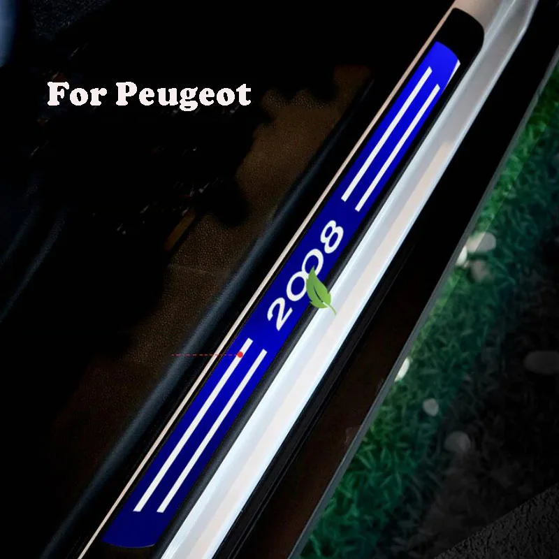 4 шт. аксессуары для peugeot 408 508 защитные накладки на пороги дверные педали из