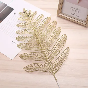 Artificial Christmas ornaments flower grass hollow discharge fake flower leaf Christmas decoration Xmas Tree Hanging Pendant new