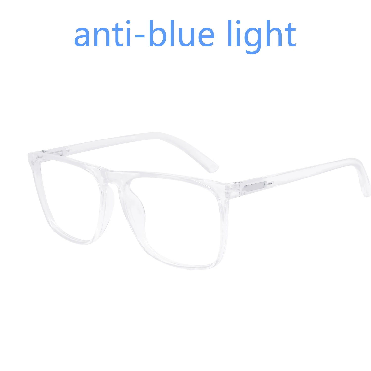 Men's Large Square Blue Light Blocking Reading Glasses - Anti-Glare Optical Computer Eyewear