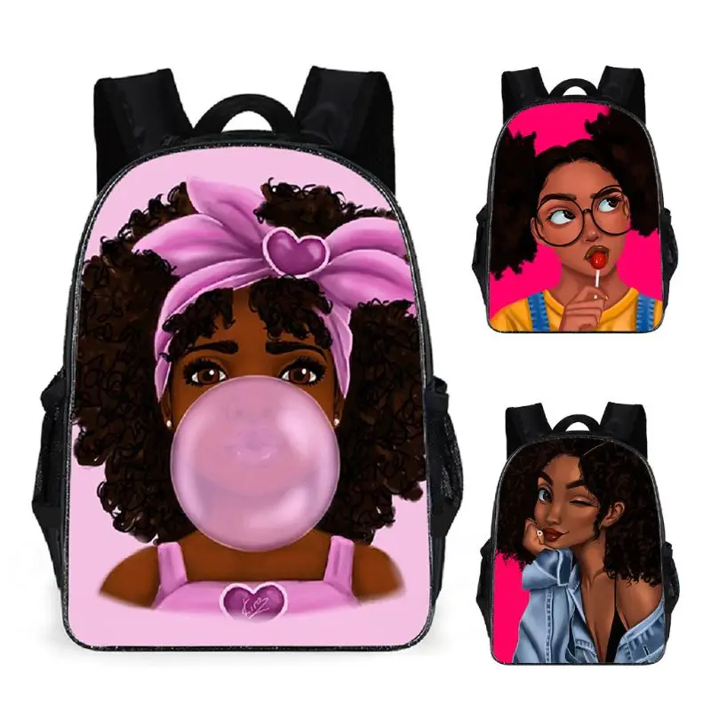 THINKTHENDO African Girl Backpack Laptop Daypack Teenage Bookbag Shoulder Bag Purse