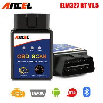 

Mini Bluetooth Elm327 ELM 327 V1.5 OBD2 Automotive Scanner Car OBD 2 Diagnostic Tool Fault Code Reader for Android OBDii Adaptor
