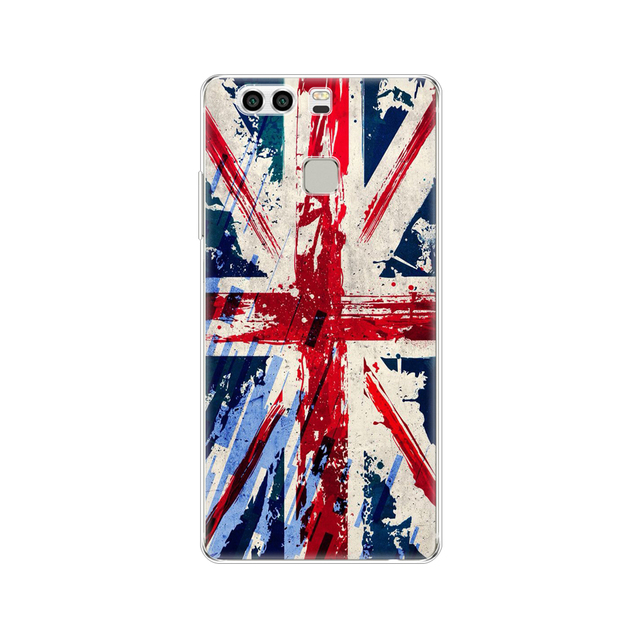 phone case for huawei P9 LITE PLUS 2016 soft tpu silicon back cover 360 full protective printing transparent coque