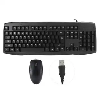 

Wired Mouse Keyboard Set Ergonomic Design USB Desktop Durable Office Games Universal Wired Mouse Keyboard Set
