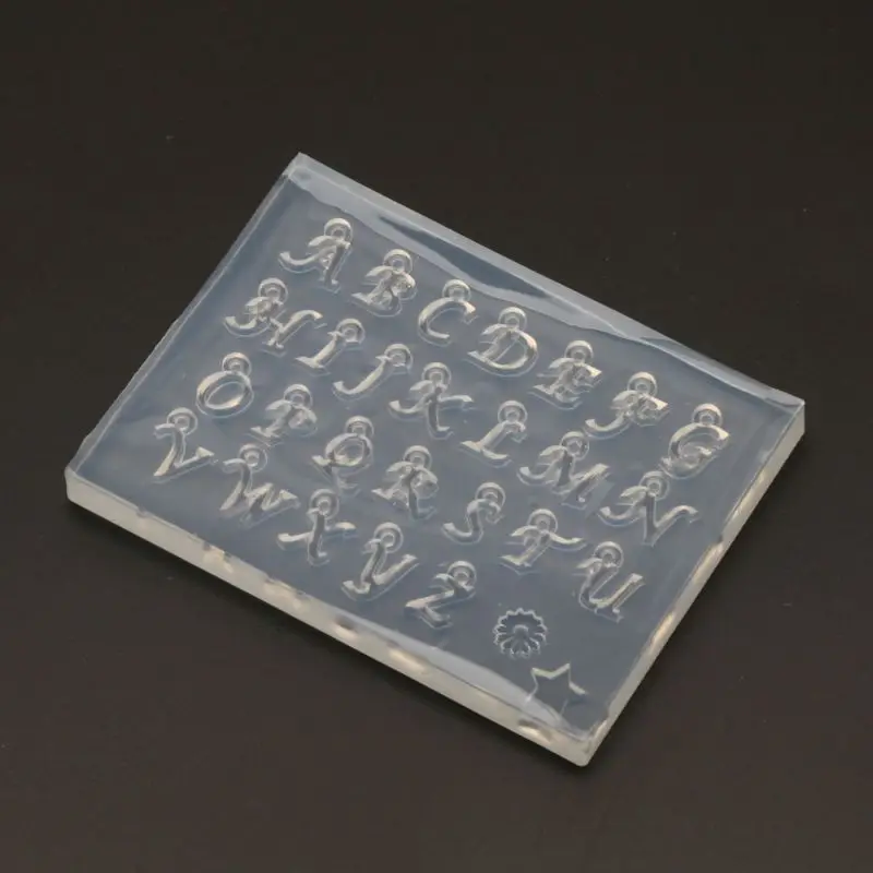 

26 Small Size English Letters Mold Kit Alphabet Pendant UV Resin Silicone Molds B95F