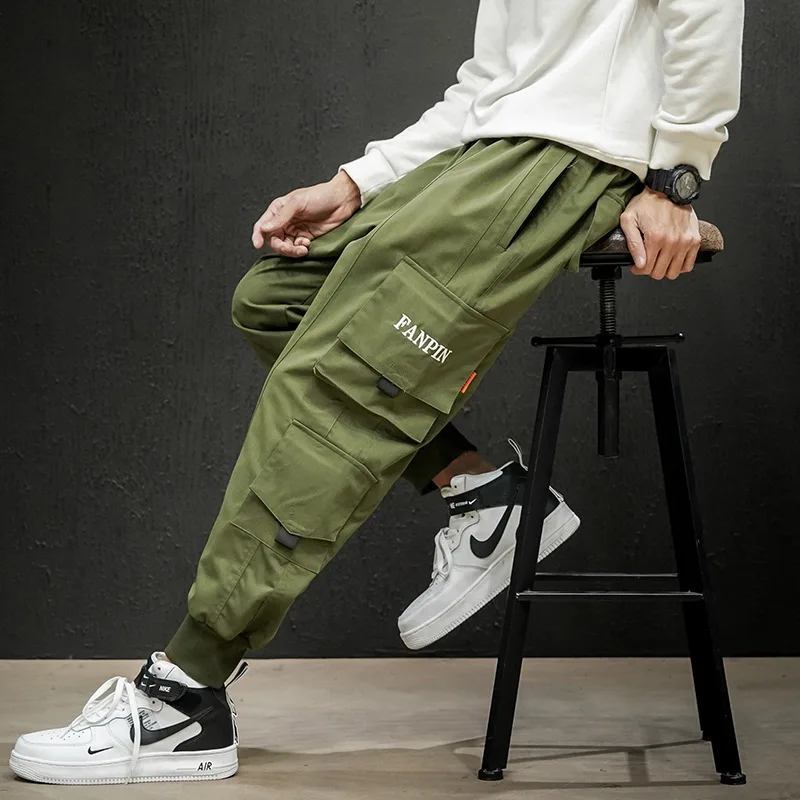 

2020 Spring New Style Japanese-style Macheda Large Size Multi-pockets Workwear Embroidered Casual Pants Hk200