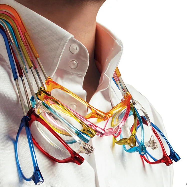

NEW Colorful Upgraded Magnet Hanging Neck Reading Glasses Men Women Adjustable Hanging Neck Front Presbyopic glasses Unisex