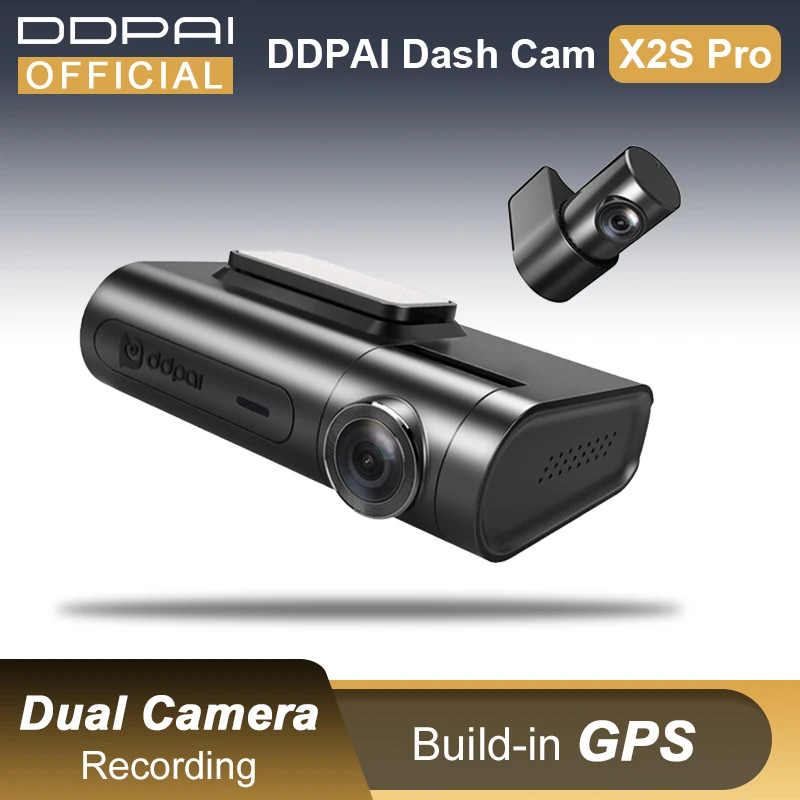 DDPai Dash Cam X2S Pro HD GPS скрытый автомобильный привод авто видео DVR Android Wifi Smart Connect