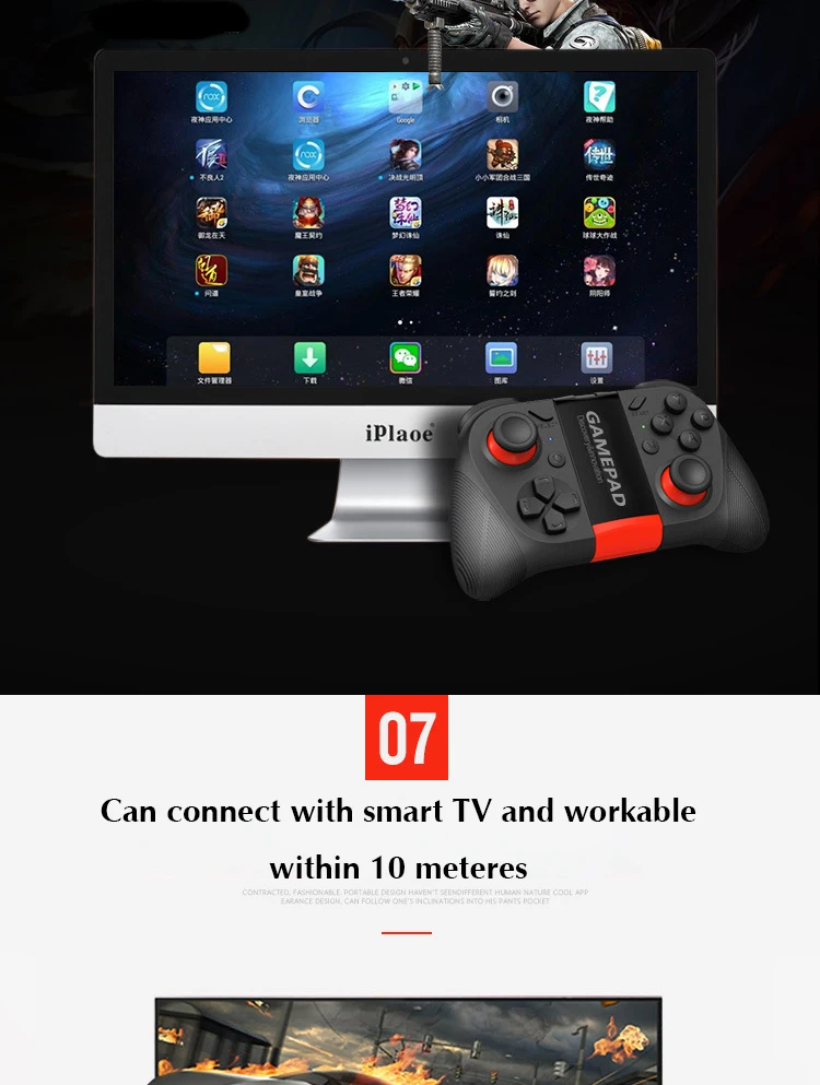Беспроводной геймпад с Bluetooth для Android/IOS/PC/TC/VR Box, беспроводной пульт управления, MOCUTE, 050, геймпад для телефона с игровым управлением