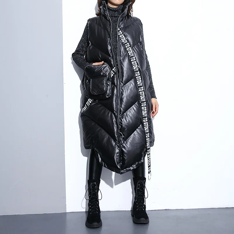 Max LuLu, модная уличная одежда, женская теплая одежда в стиле панк, женские мягкие длинные жилеты, черные зимние пальто, негабаритный Повседневный жилет