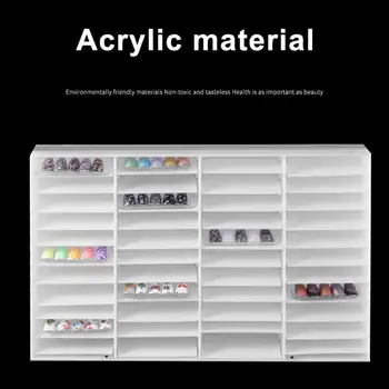

Blue ZOO 44 Grids Empty Nail Tip Organizer Display Box Rhinestones Bead Container Storage Case Manicure Tool