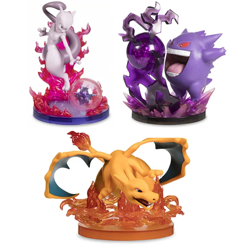Аниме Mewtwo Psystrike Charizard Blast Burn Gengar Shadow Ball фигурка куклы игрушки коллекции подарки для