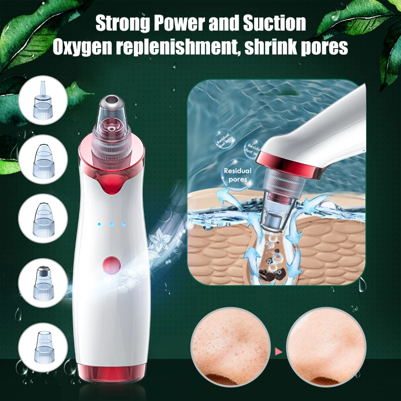 Blackhead Remover Face Deep Nose Cleaner T Zone Pore Acne Pimple Removal Vacuum Suction Facial Diamond Beauty Clean Skin Tool | Красота и