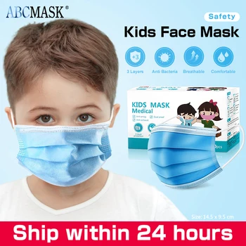 

Medical Disposable Mask for childerens Non Woven Face Mouth Mask 3 Layer Face Mask Masks Elastic Earloop Breathing Mask Filter