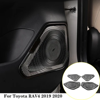 

For Toyota RAV4 RAV 4 2019 2020 Audio Speaker Car Side Door Loudspeaker Stereo Bezel Ring Garnish Cover Trim Accessories