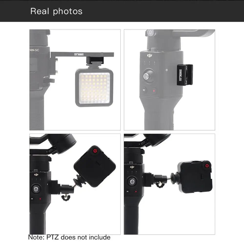

Aluminum Alloy Cold Shoe Mount Adapter Base Bracket with 1/4 Mounting Screws for DJI Ronin-S/SC Accessories