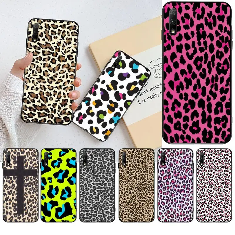 CUTEWANAN Leopard cheetah skin print TPU Soft Silicone Phone Case Cover for Huawei Honor 20 10 9 8 8x 8c 9x 7c 7a Lite view pro | Мобильные