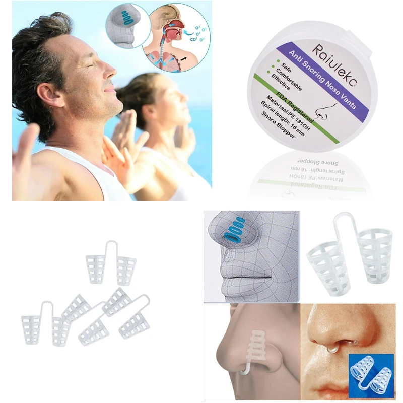 4Pcs/Box Healthy Care Anti Snore Apnea Nose Clip Snoring Breathe Aid Stop Device Sleeping Equipment Snoring|stop snoring|anti snoringstop snoring