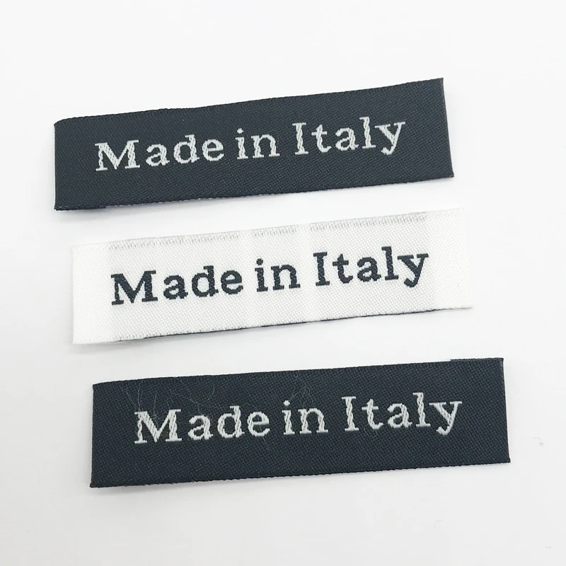 Origin hechas en Italia para ropa, bolsas, zapatos, etiquetas de tela hechas a mano para coser, envío gratis|Etiquetas de ropa| AliExpress