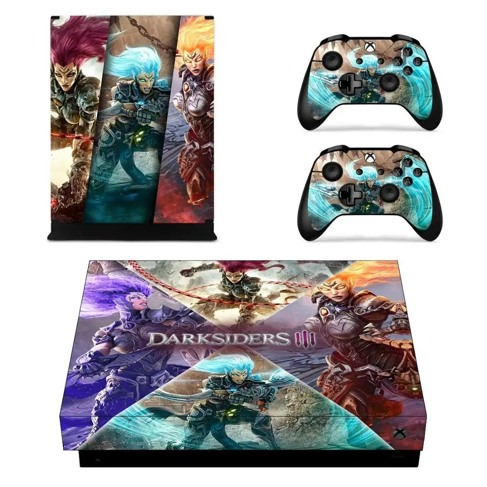 Для Xbox One X стикер s Darksider 3 виниловое покрытие стикеры Adesivo для Xbox one X консоли пульта дистанционного управления скины - Цвет: YSX1X1903