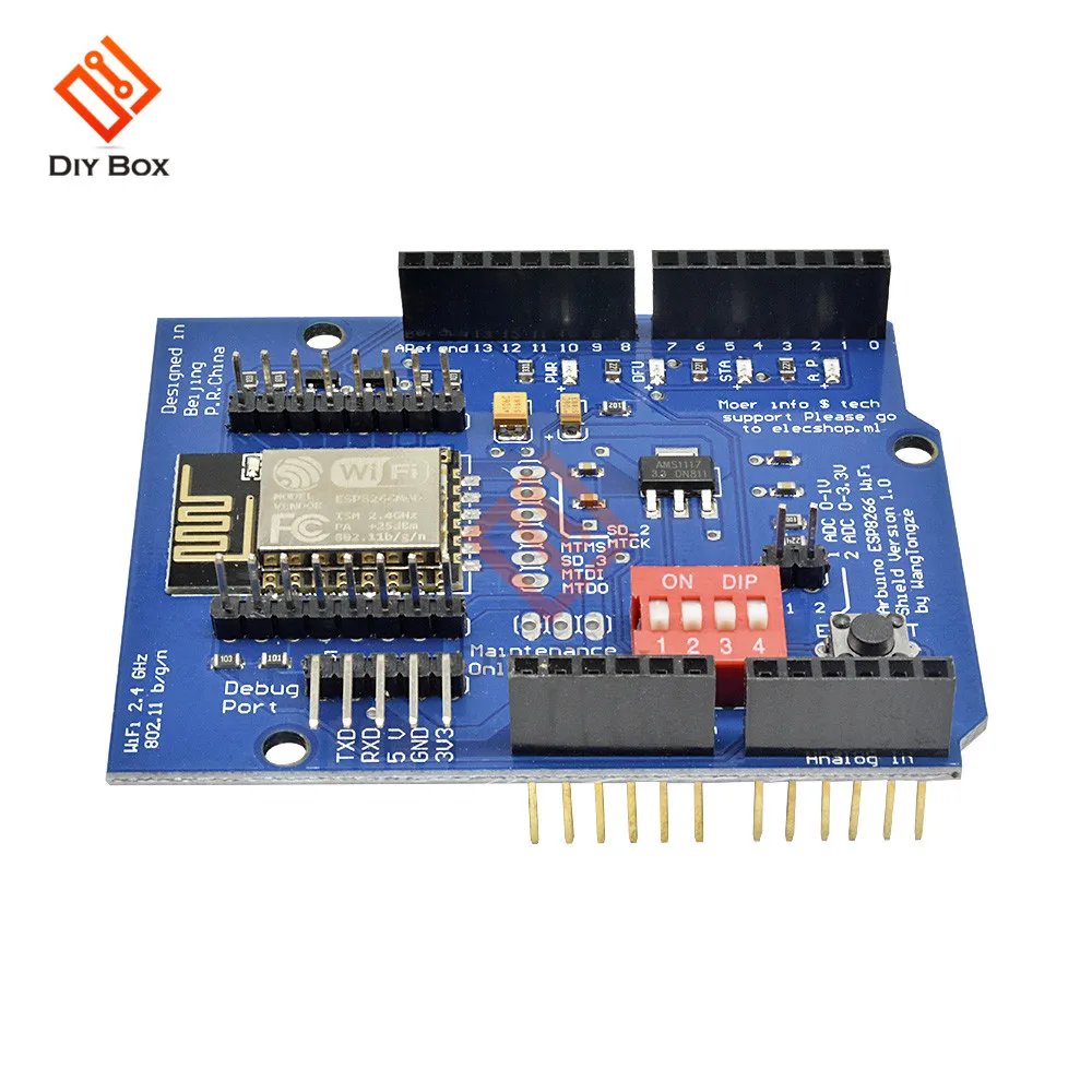 ESP8266 ESP-12E UART wifi беспроводной Щит макетная плата 3,3 в ttl конвертер Модуль UNO R3 Mege для Arduino укладки дизайн