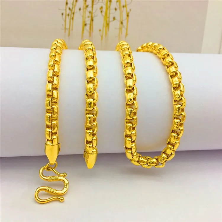Fashion 14K Gold Necklace for Men's 