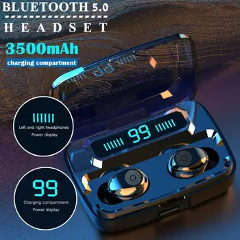 

F9 Wireless Bluetooth Headset With Digital Display Version In-ear Headsets Mini Bluetooth Running Earbuds Microphone Englis S7C6