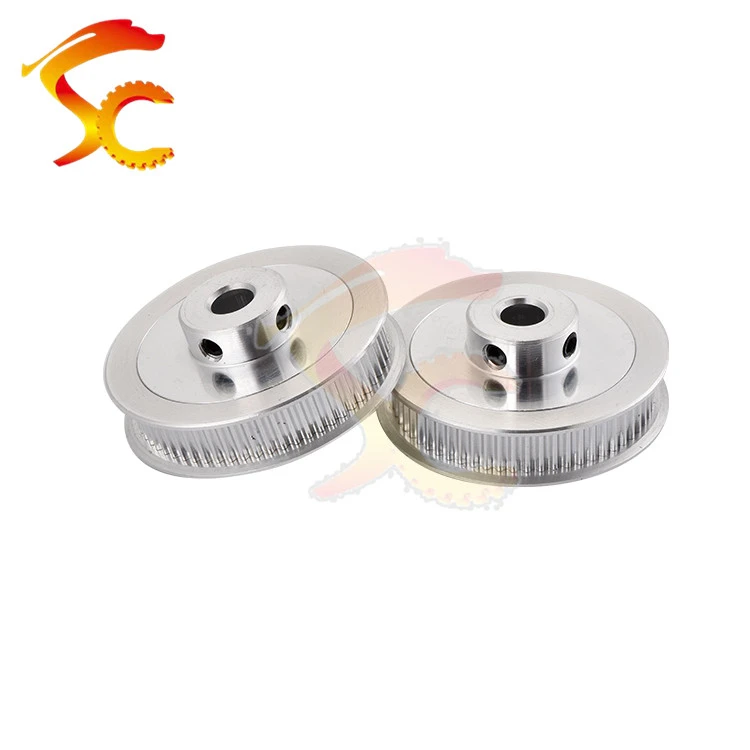 

High quality 2pcs GT2 60teeth Timing Pulley GT2 60 teeth bore 5mm 6.35mm 8mm 10mm 12mm fit belt width 6mm 2GT 60 teeth