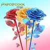 Piececool Romantic Rose 3D metal puzzle  Assembly metal Model kit DIY 3D Laser Cut Model puzzle toys for children Lover Gift 1