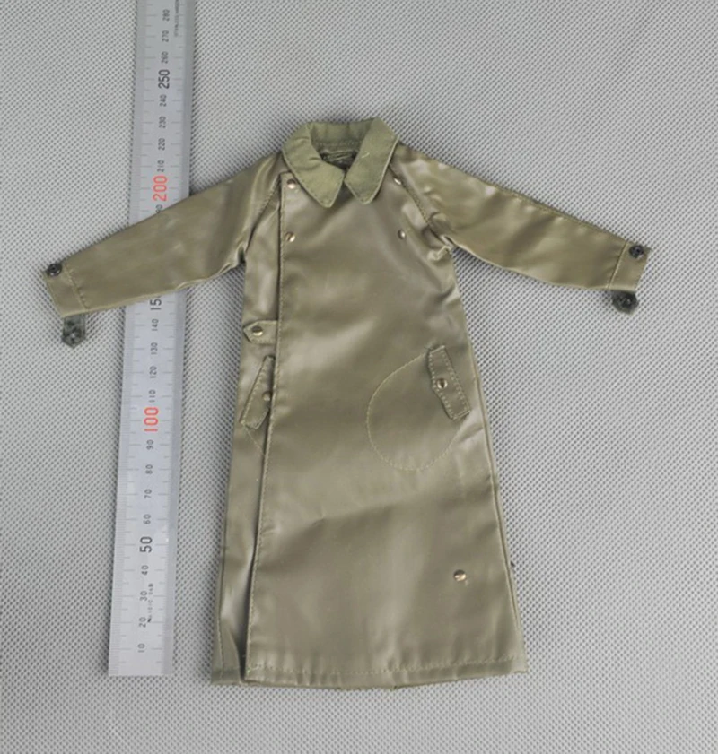 

1/6 Scale WWII Military Police Long Leather Coat Model for 12''Figure Body DIY Accessories